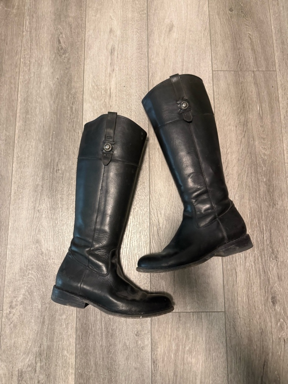 Frye Jayden Button tall boots in black size 10